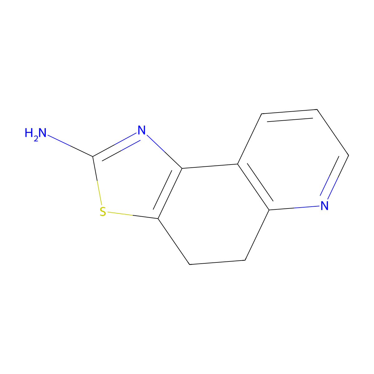 4,5-Dihydrothiazolo(4,5-f)quinolin-2-amine molecular structure, CAS 115689-52-6