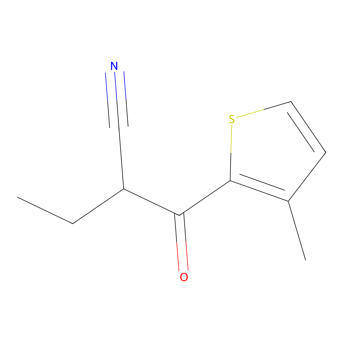 2-(3-Methylthiophene-2-carbonyl)butanenitrile molecular structure, CAS 1156890-03-7