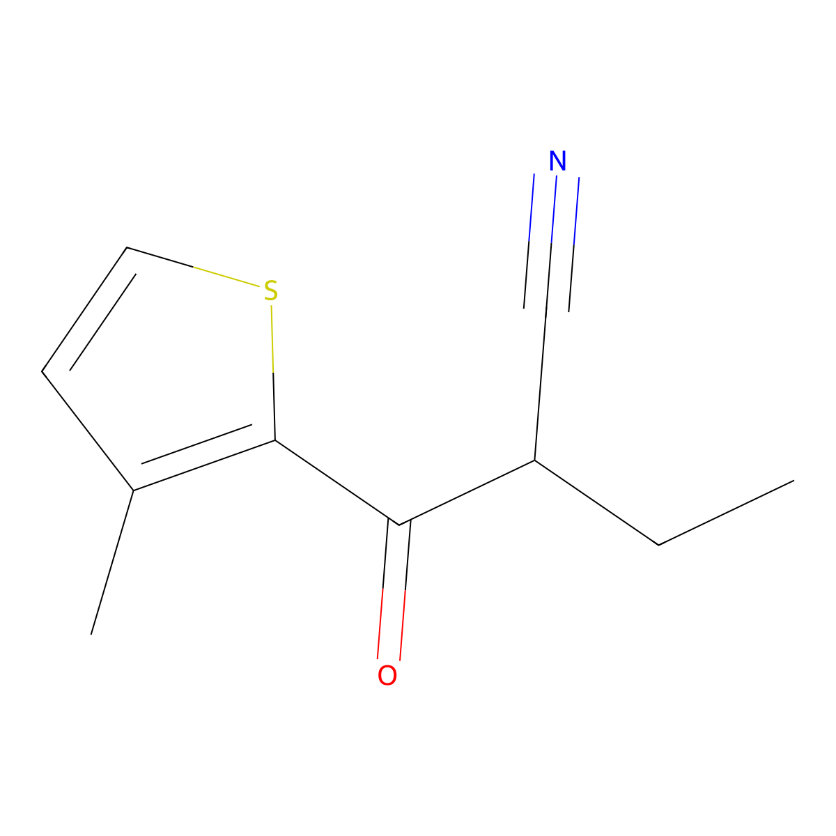 2-(3-Methylthiophene-2-carbonyl)butanenitrile molecular structure, CAS 1156890-03-7