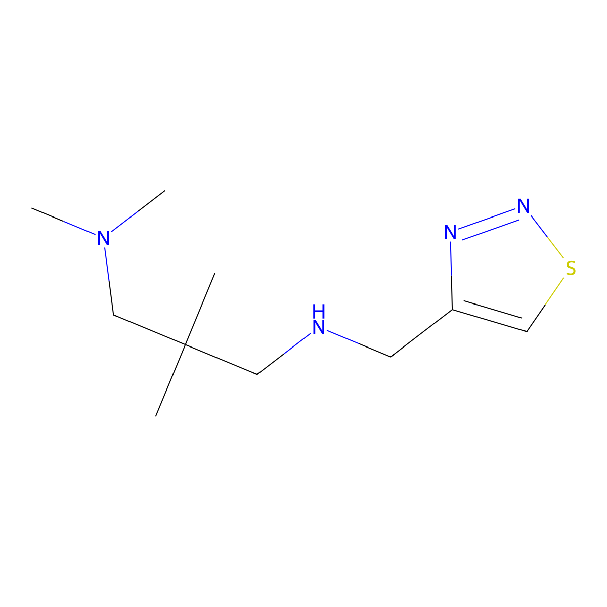 [3-(Dimethylamino)-2,2-dimethylpropyl][(1,2,3-thiadiazol-4-yl)methyl]amine molecular structure, CAS 1156890-06-0