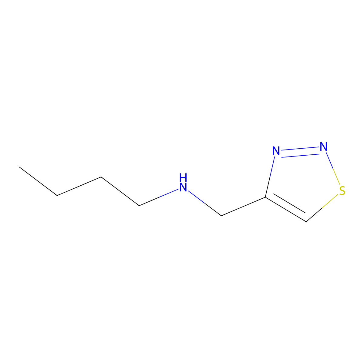 Butyl[(1,2,3-thiadiazol-4-yl)methyl]amine molecular structure, CAS 1156892-46-4