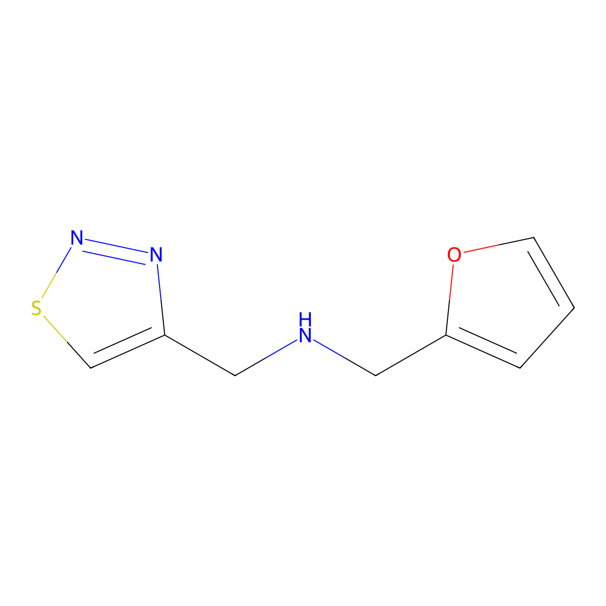[(Furan-2-yl)methyl][(1,2,3-thiadiazol-4-yl)methyl]amine molecular structure, CAS 1156892-66-8