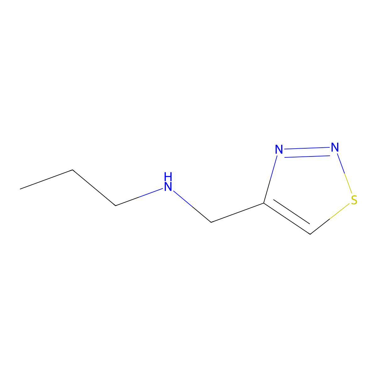 Propyl[(1,2,3-thiadiazol-4-yl)methyl]amine molecular structure, CAS 1156892-76-0