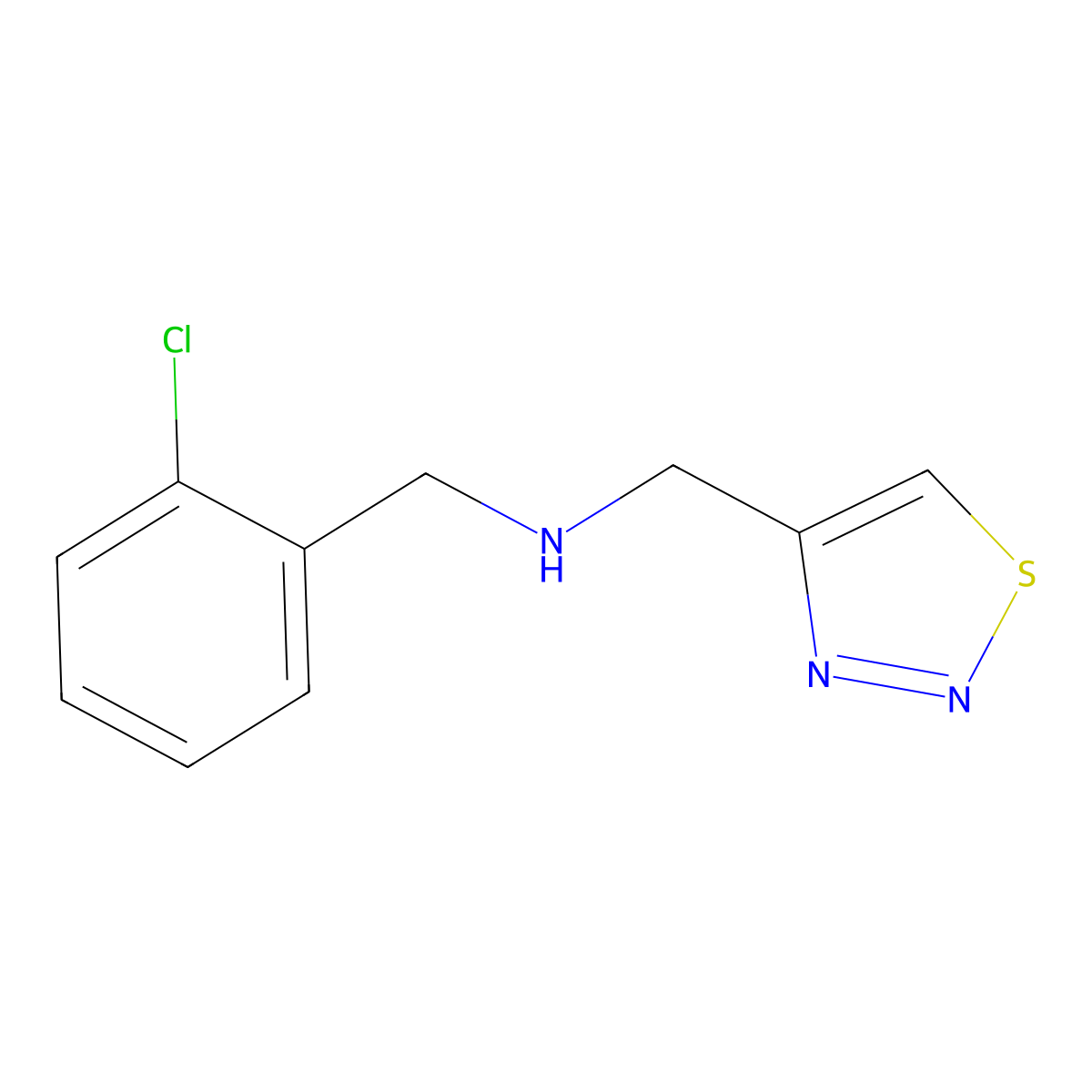 [(2-Chlorophenyl)methyl][(1,2,3-thiadiazol-4-yl)methyl]amine molecular structure, CAS 1156893-10-5