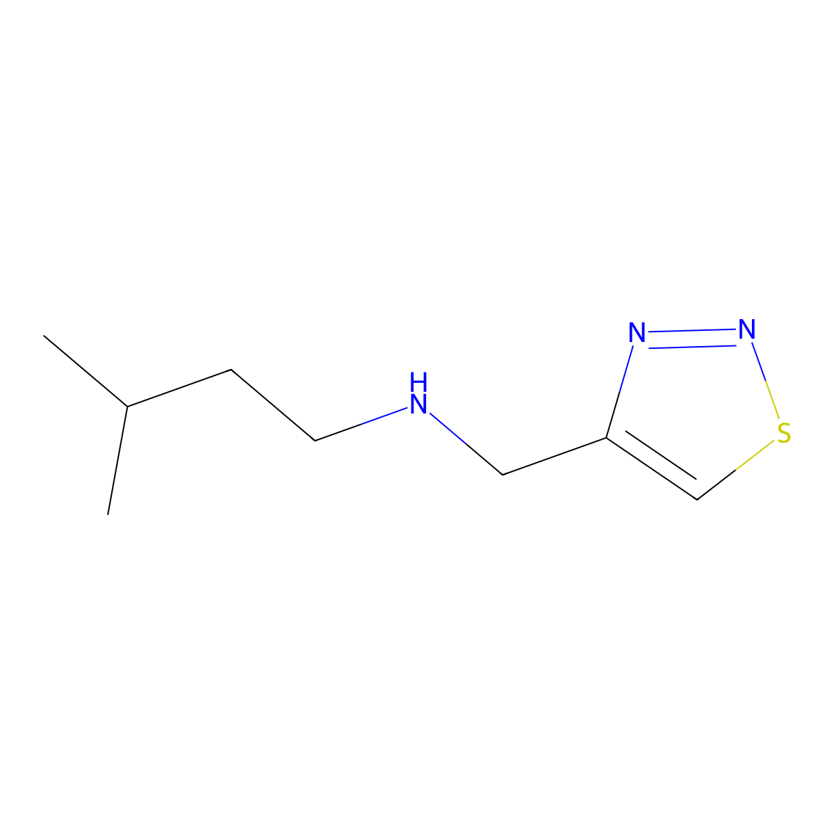 (3-Methylbutyl)[(1,2,3-thiadiazol-4-yl)methyl]amine molecular structure, CAS 1156893-95-6
