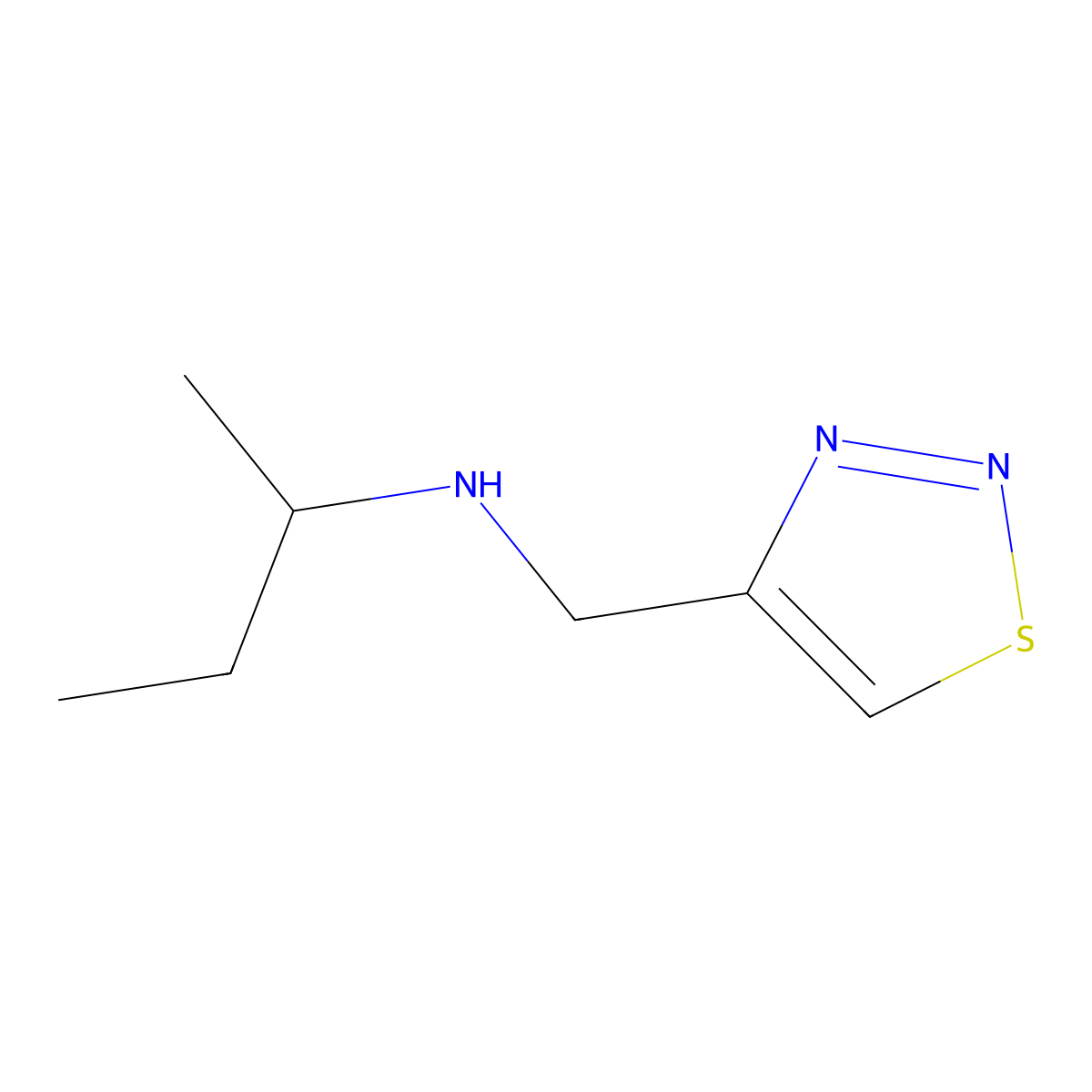 (Butan-2-yl)[(1,2,3-thiadiazol-4-yl)methyl]amine molecular structure, CAS 1156894-03-9