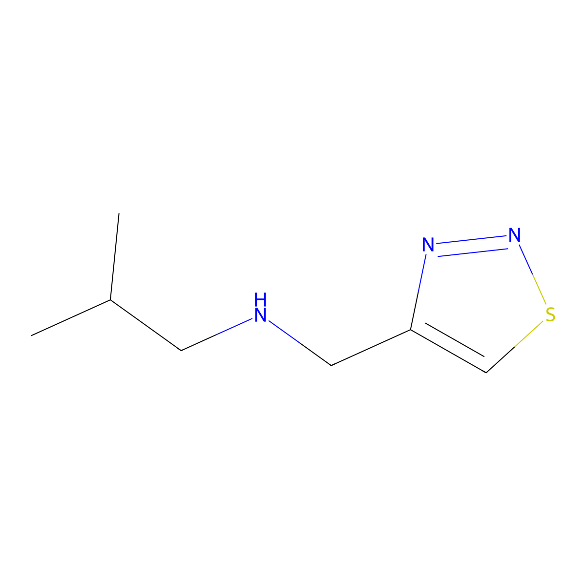 (2-Methylpropyl)[(1,2,3-thiadiazol-4-yl)methyl]amine molecular structure, CAS 1156894-22-2