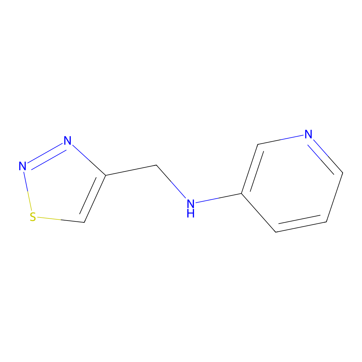 N-(1,2,3-thiadiazol-4-ylmethyl)pyridin-3-amine molecular structure, CAS 1156894-35-7