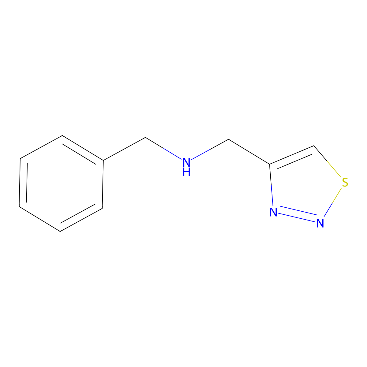 Benzyl[(1,2,3-thiadiazol-4-yl)methyl]amine molecular structure, CAS 1156894-76-6