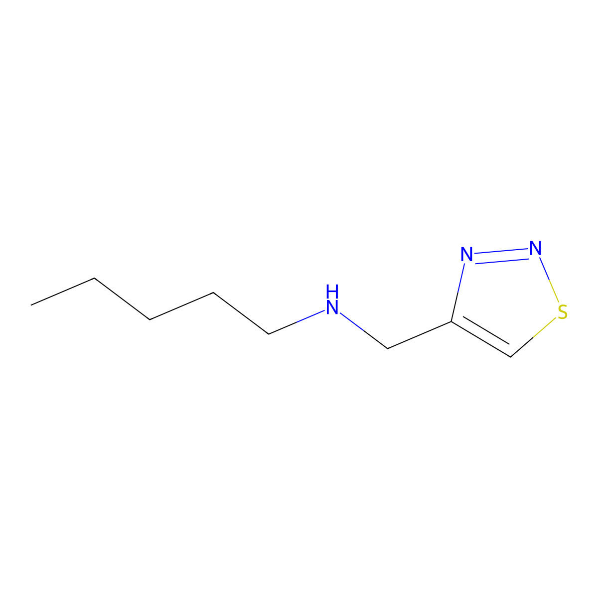 Pentyl[(1,2,3-thiadiazol-4-yl)methyl]amine molecular structure, CAS 1156895-56-5