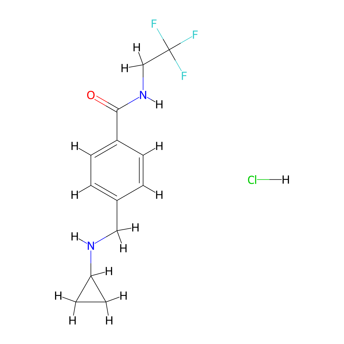 4-[(cyclopropylamino)methyl]-N-(2,2,2-trifluoroethyl)benzamide hydrochloride molecular structure, CAS 1156895-98-5