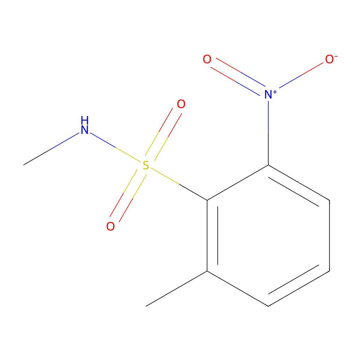 N,2-dimethyl-6-nitrobenzenesulfonamide molecular structure, CAS 1156897-29-8