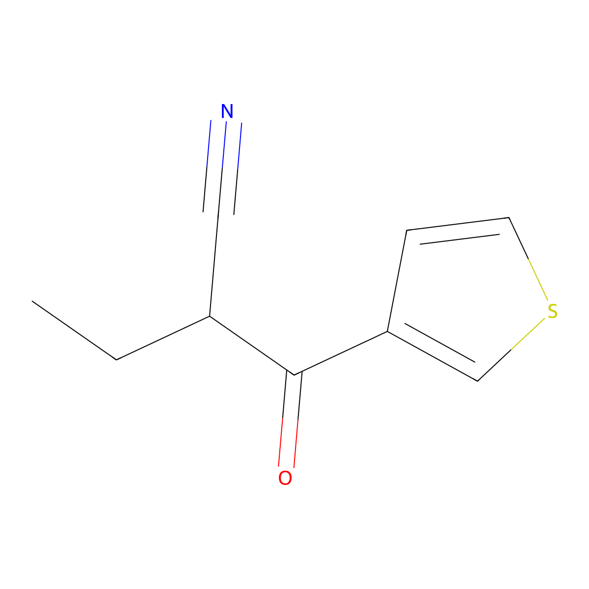 2-(Thiophene-3-carbonyl)butanenitrile molecular structure, CAS 1156898-73-5