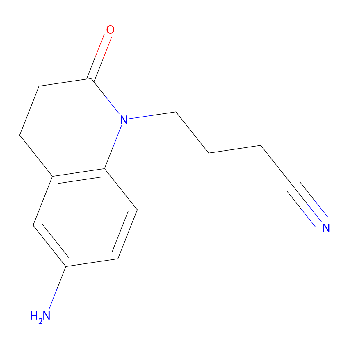 4-(6-Amino-2-oxo-1,2,3,4-tetrahydroquinolin-1-yl)butanenitrile molecular structure, CAS 1156903-10-4