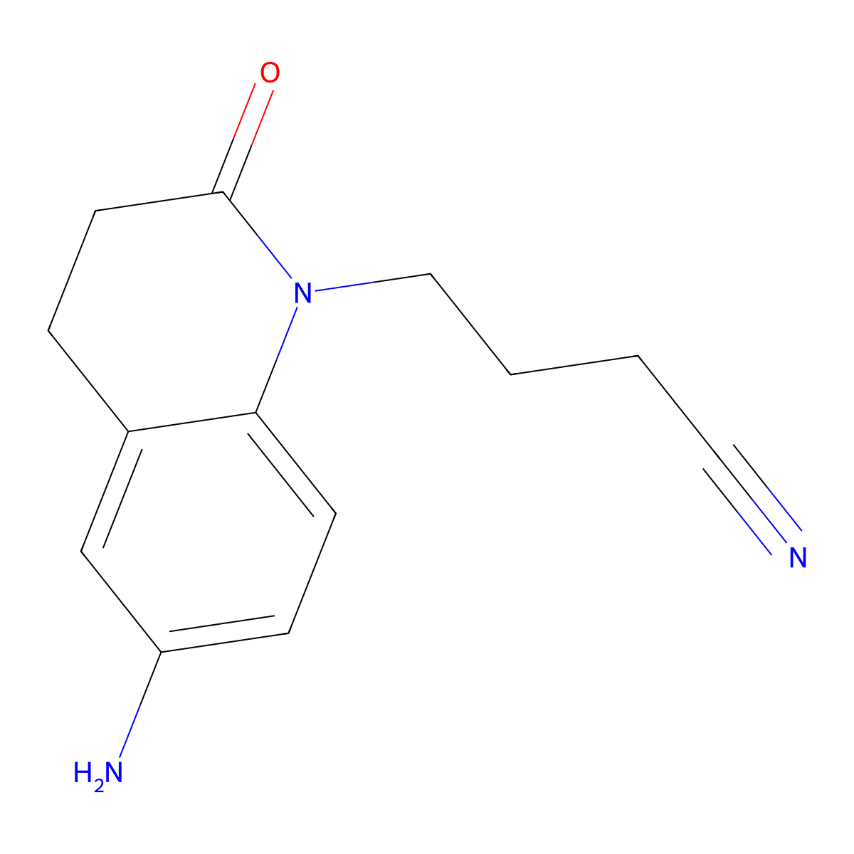 4-(6-Amino-2-oxo-1,2,3,4-tetrahydroquinolin-1-yl)butanenitrile molecular structure, CAS 1156903-10-4