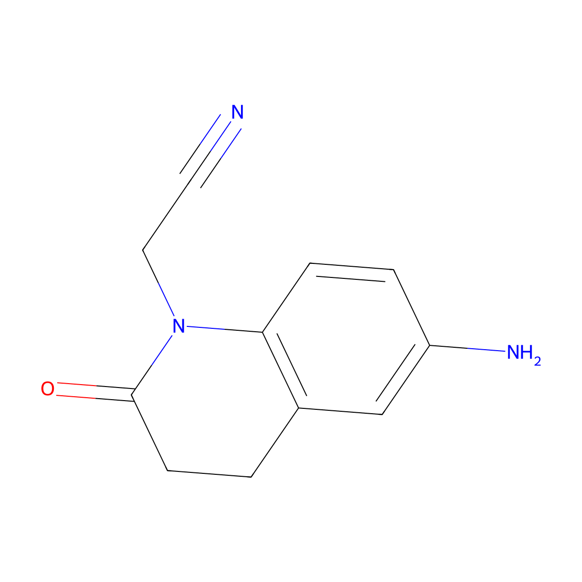 2-(6-Amino-2-oxo-1,2,3,4-tetrahydroquinolin-1-yl)acetonitrile molecular structure, CAS 1156903-34-2