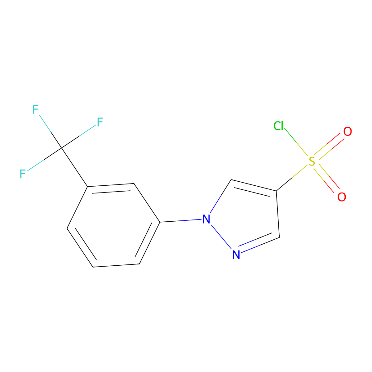 1-[3-(trifluoromethyl)phenyl]-1H-pyrazole-4-sulfonyl chloride molecular structure, CAS 1156915-96-6