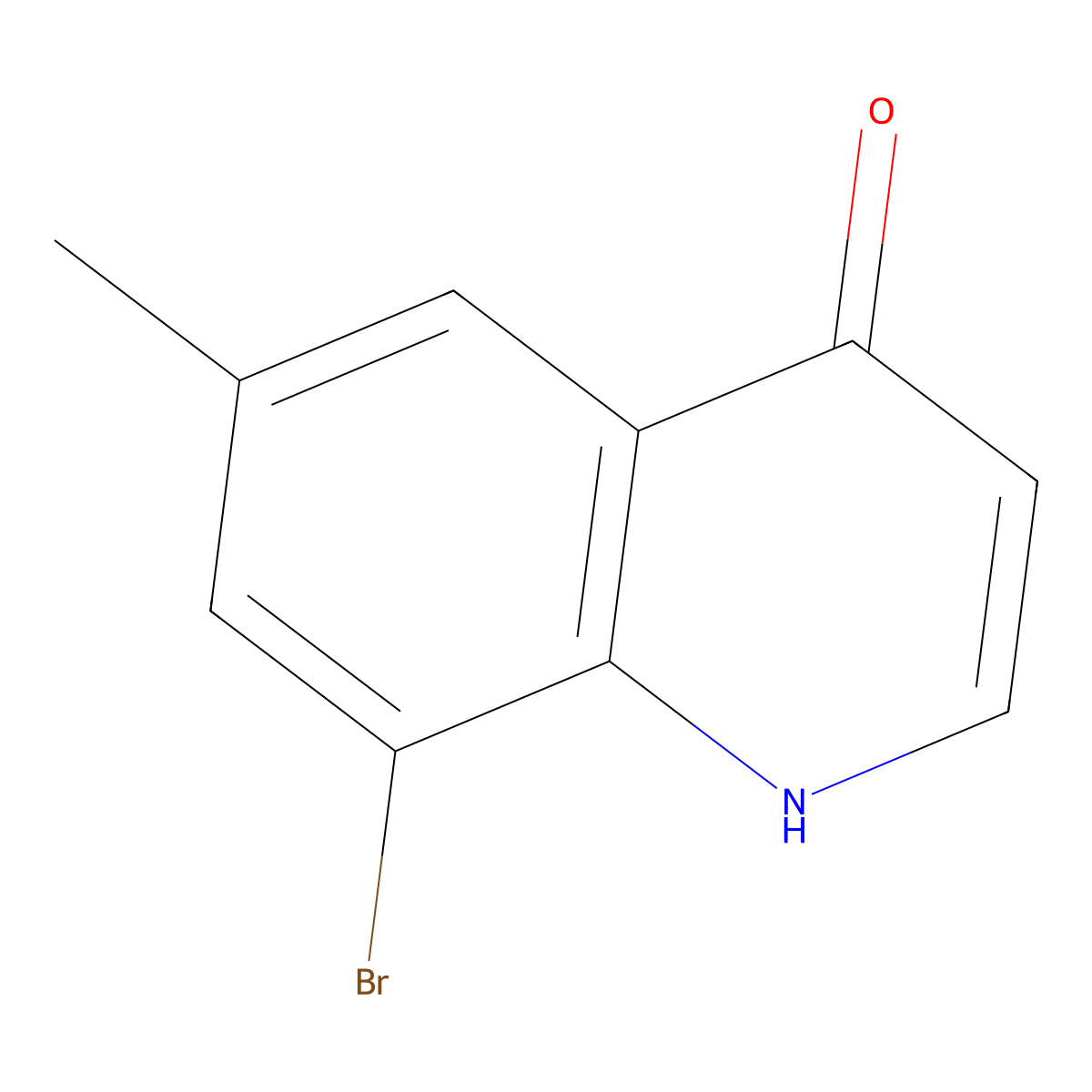 8-Bromo-4-hydroxy-6-methylquinoline molecular structure, CAS 1156919-75-3