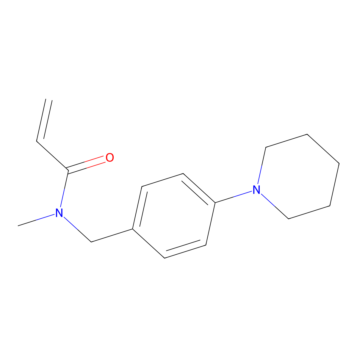 n-Methyl-n-{[4-(piperidin-1-yl)phenyl]methyl}prop-2-enamide molecular structure, CAS 1156922-75-6