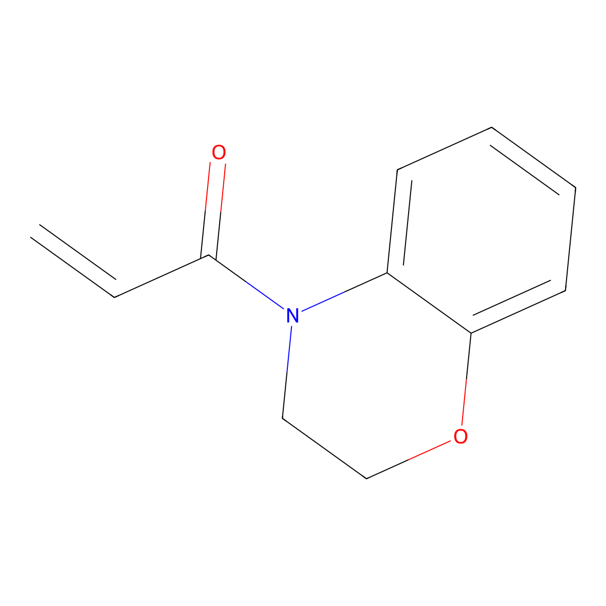 1-(3,4-dihydro-2H-1,4-benzoxazin-4-yl)prop-2-en-1-one molecular structure, CAS 1156925-29-9