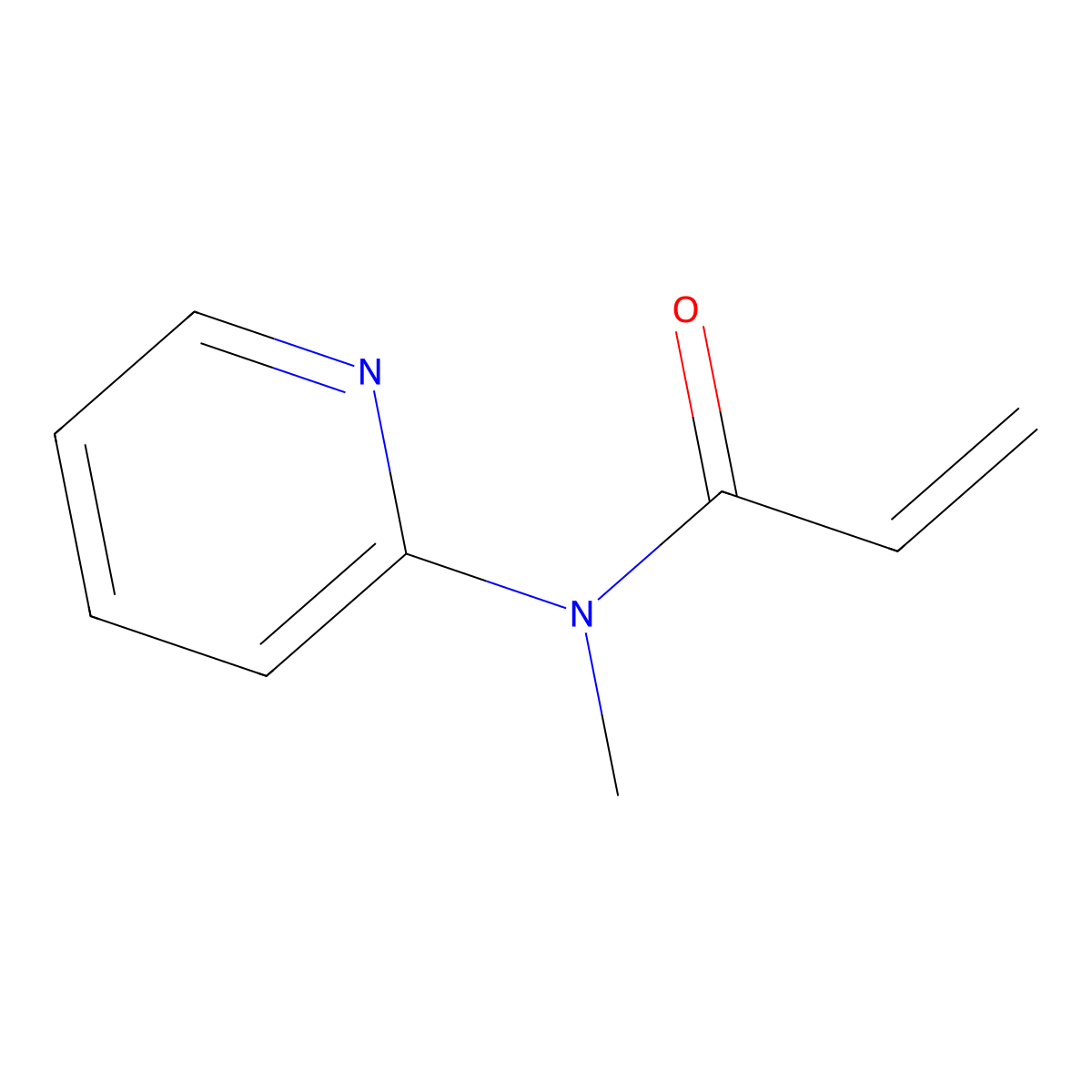 N-methyl-N-(2-pyridyl)acrylamide molecular structure, CAS 1156926-11-2