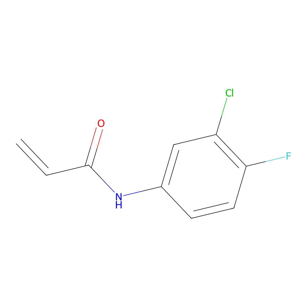 N-(3-chloro-4-fluorophenyl)acrylamide molecular structure, CAS 1156926-45-2