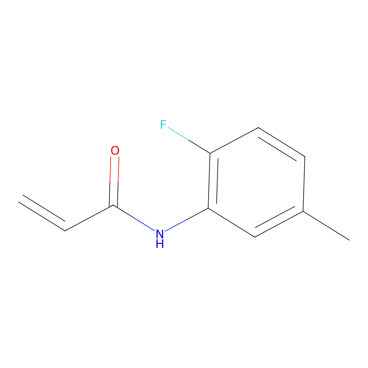 N-(2-fluoro-5-methylphenyl)prop-2-enamide molecular structure, CAS 1156926-55-4