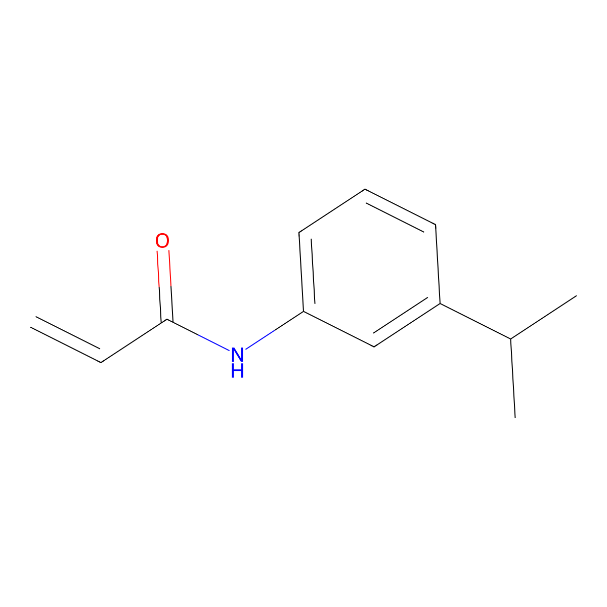 N-[3-(propan-2-yl)phenyl]prop-2-enamide molecular structure, CAS 1156926-83-8