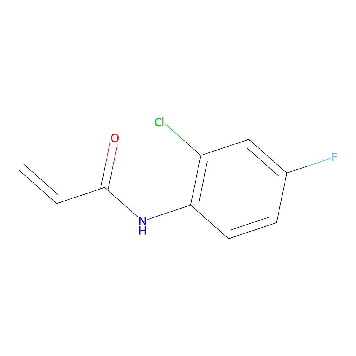 N-(2-chloro-4-fluorophenyl)prop-2-enamide molecular structure, CAS 1156927-01-3