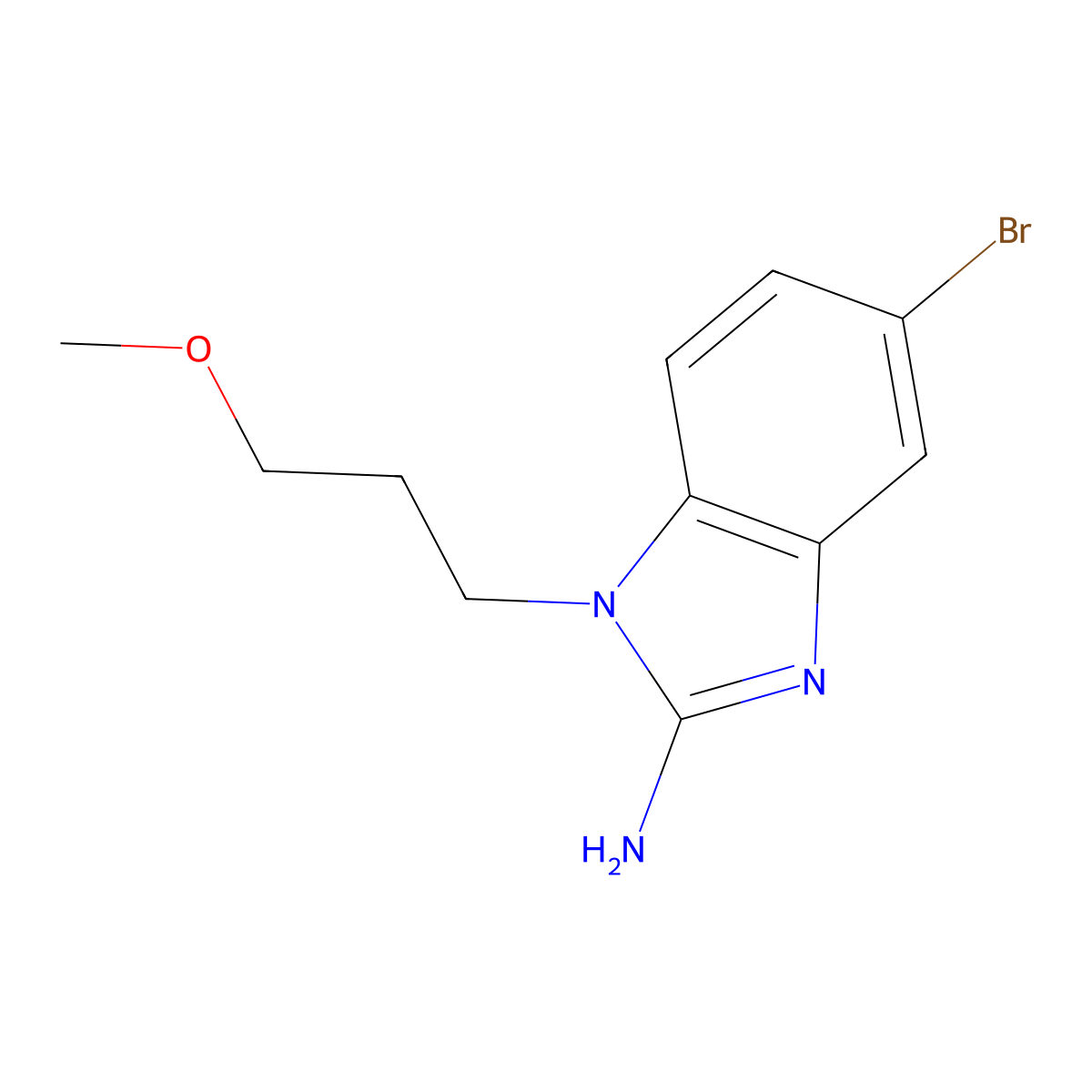 5-Bromo-1-(3-methoxypropyl)-1H-benzo[d]imidazol-2-amine molecular structure, CAS 1156930-01-6