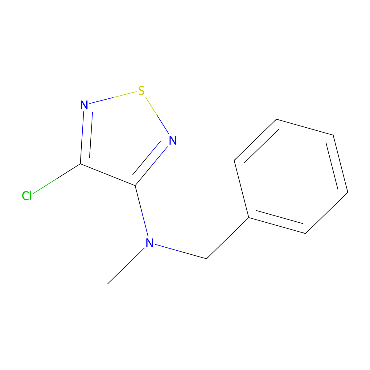 N-benzyl-4-chloro-N-methyl-1,2,5-thiadiazol-3-amine molecular structure, CAS 1156936-39-8
