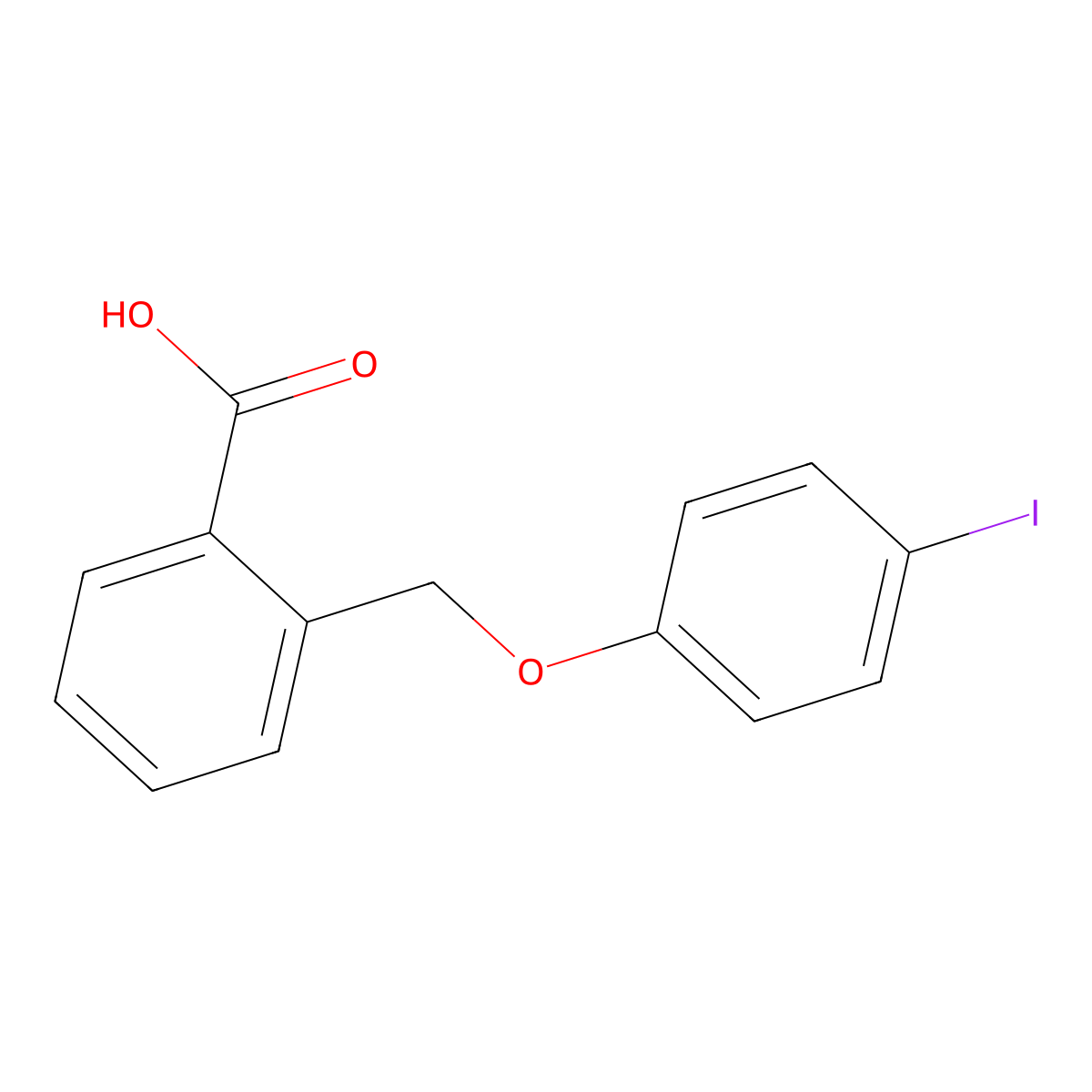2-(4-Iodophenoxymethyl)benzoic acid molecular structure, CAS 1156939-68-2