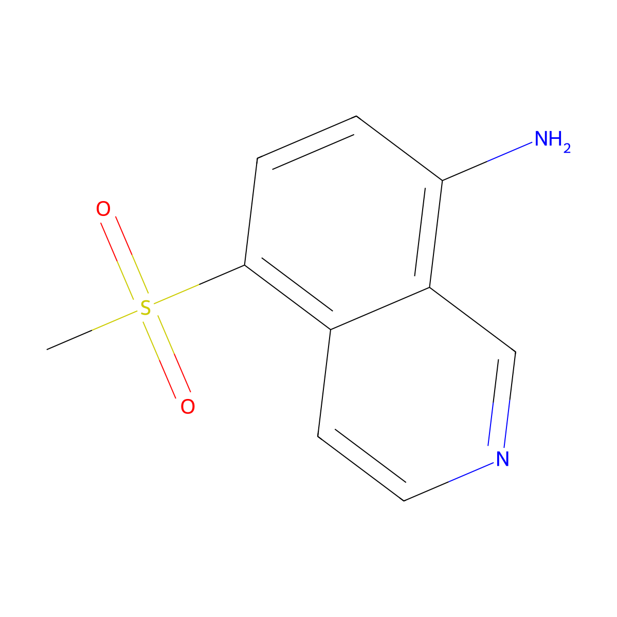 5-Methanesulfonylisoquinolin-8-amine molecular structure, CAS 1156940-49-6