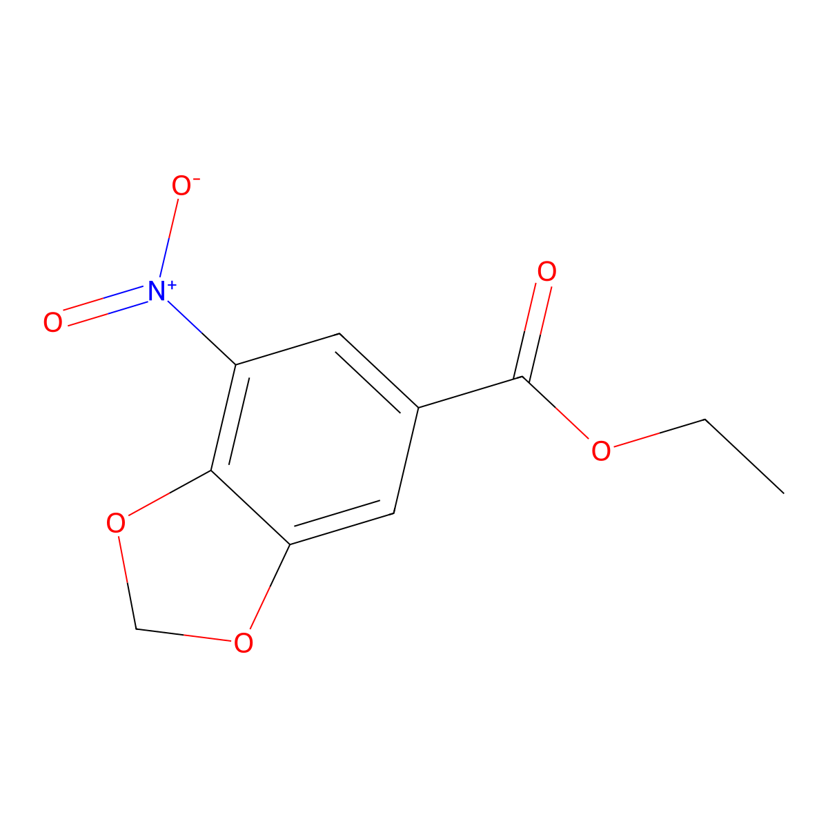 ethyl 7-nitro-2H-1,3-benzodioxole-5-carboxylate molecular structure, CAS 1156940-88-3