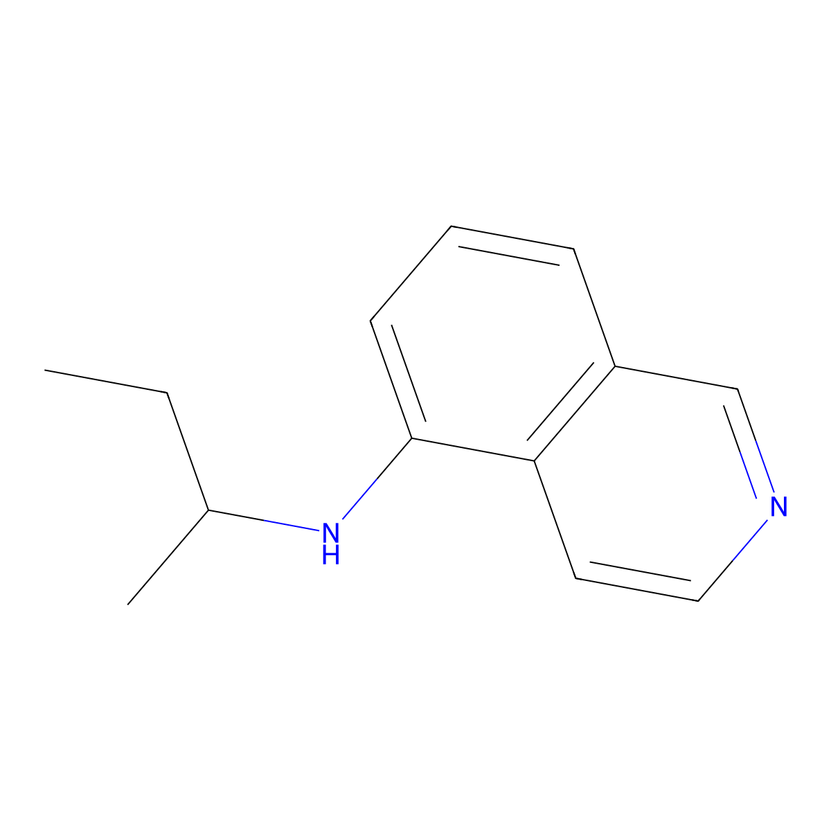 N-(butan-2-yl)isoquinolin-5-amine molecular structure, CAS 1156956-79-4