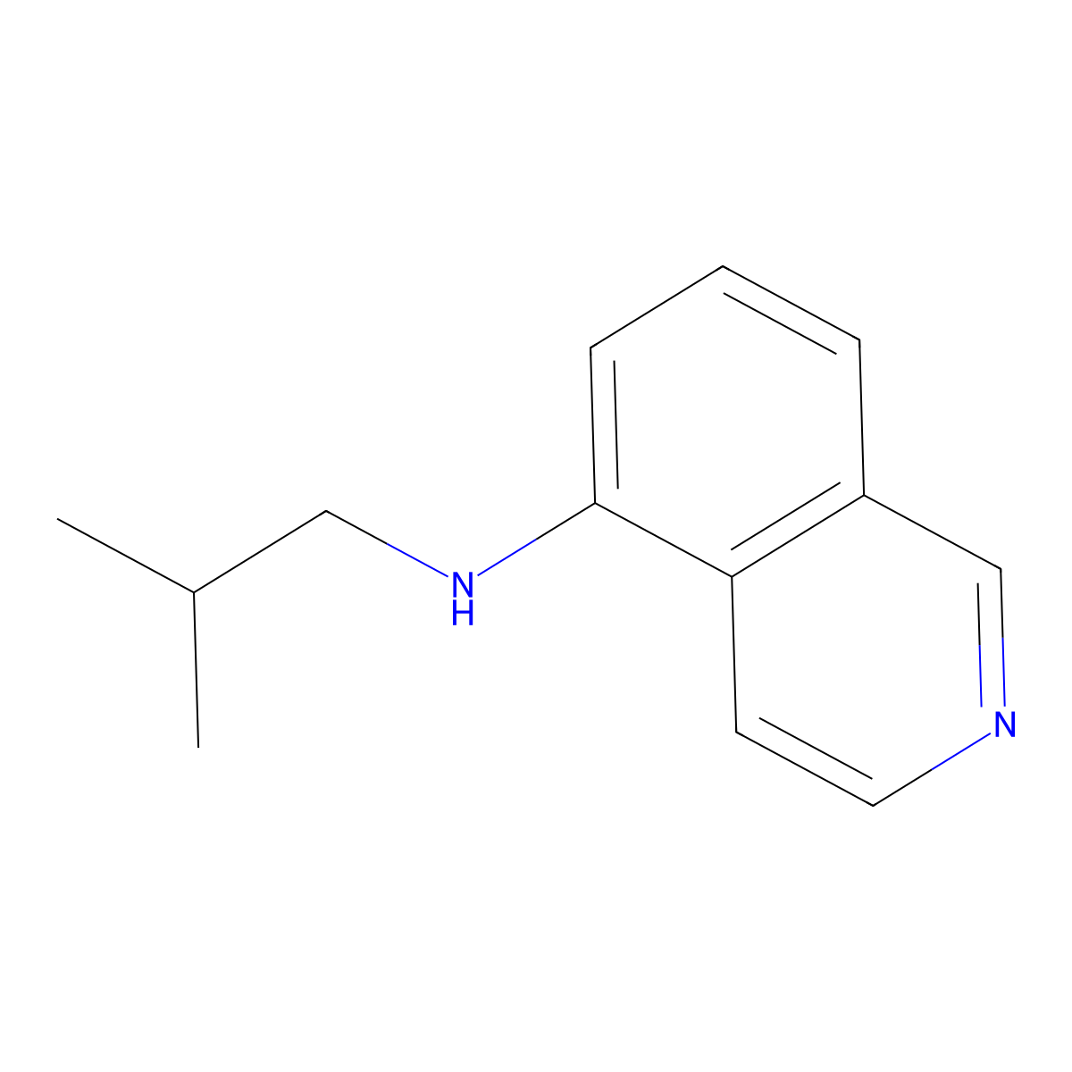 N-(2-methylpropyl)isoquinolin-5-amine molecular structure, CAS 1156960-75-6