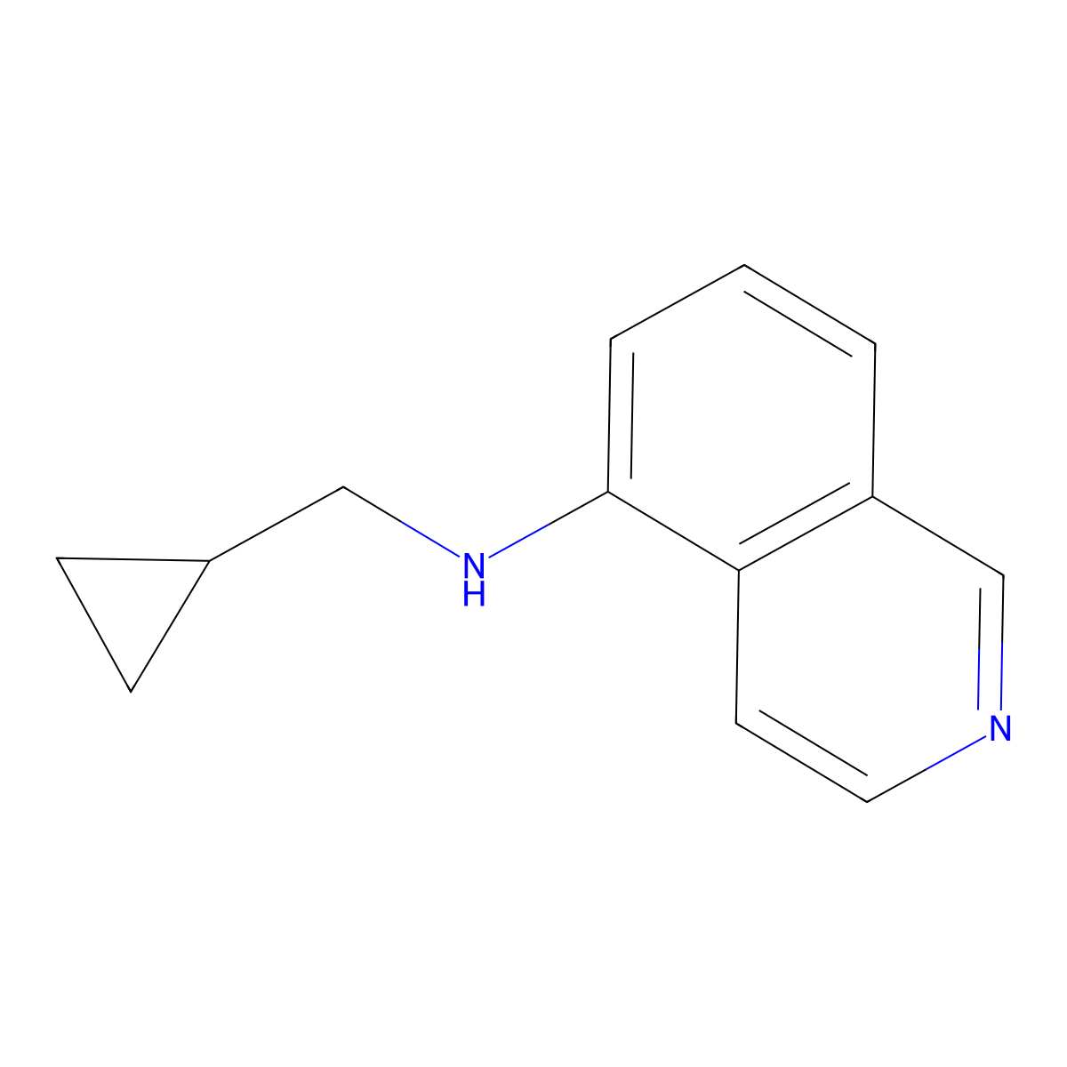 N-(cyclopropylmethyl)isoquinolin-5-amine molecular structure, CAS 1156960-97-2
