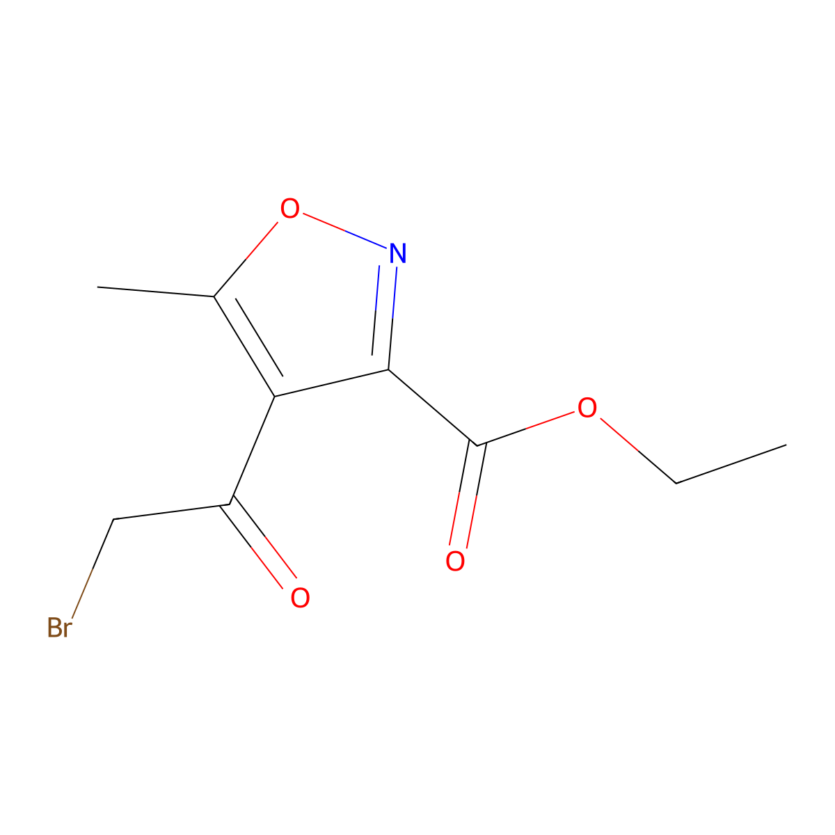 Ethyl 4-(2-bromoacetyl)-5-methylisoxazole-3-carboxylate molecular structure, CAS 115697-68-2