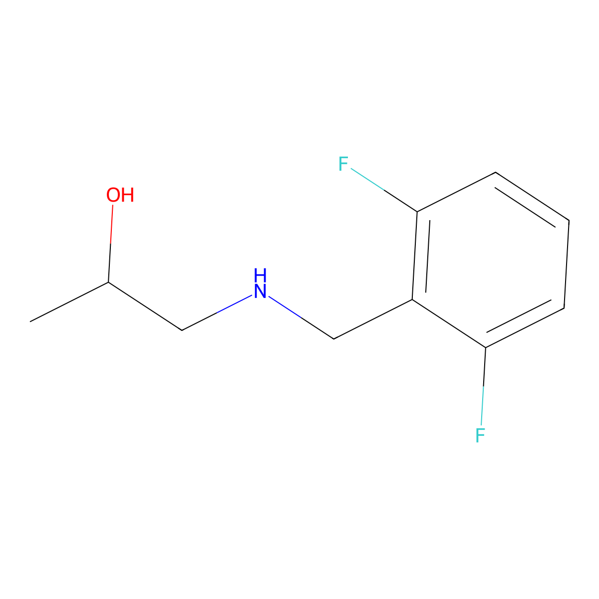 1-{[(2,6-Difluorophenyl)methyl]amino}propan-2-ol molecular structure, CAS 1156973-15-7