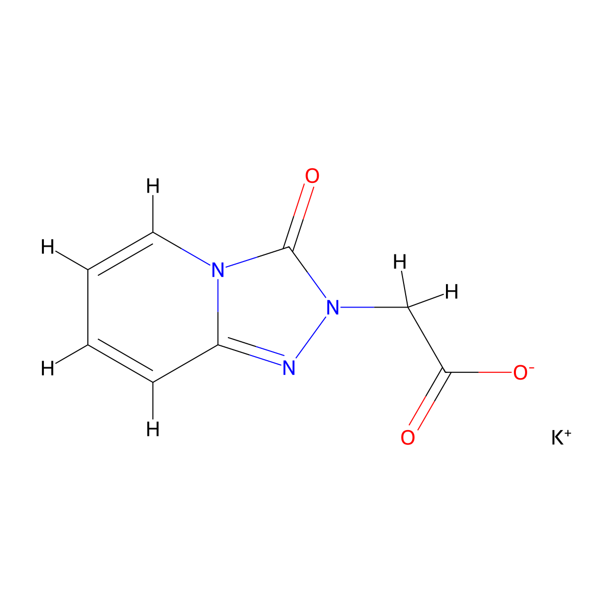 potassium 2-{3-oxo-2H,3H-[1,2,4]triazolo[4,3-a]pyridin-2-yl}acetate molecular structure, CAS 1156977-76-2