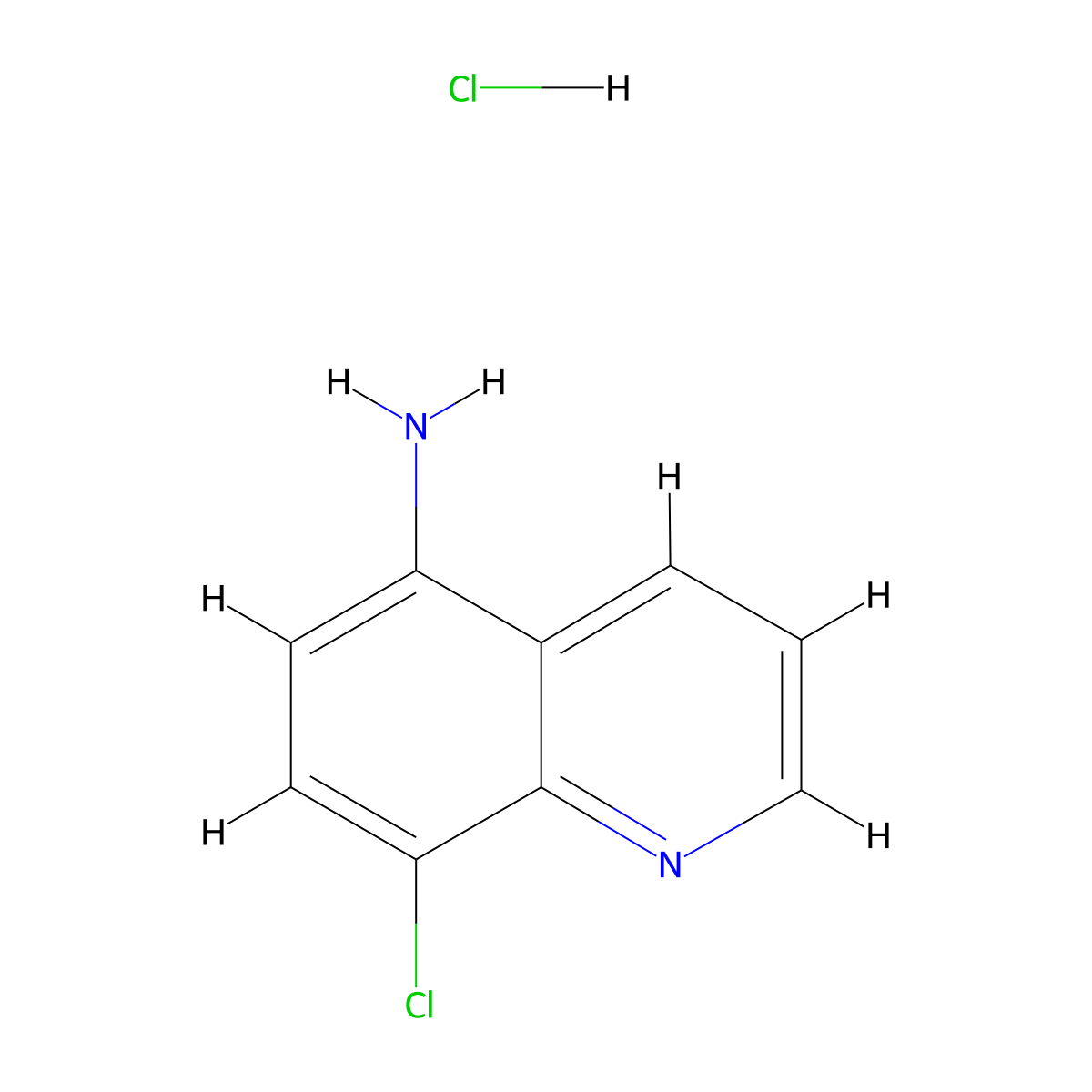 8-Chloroquinolin-5-amine hydrochloride molecular structure, CAS 1156980-60-7