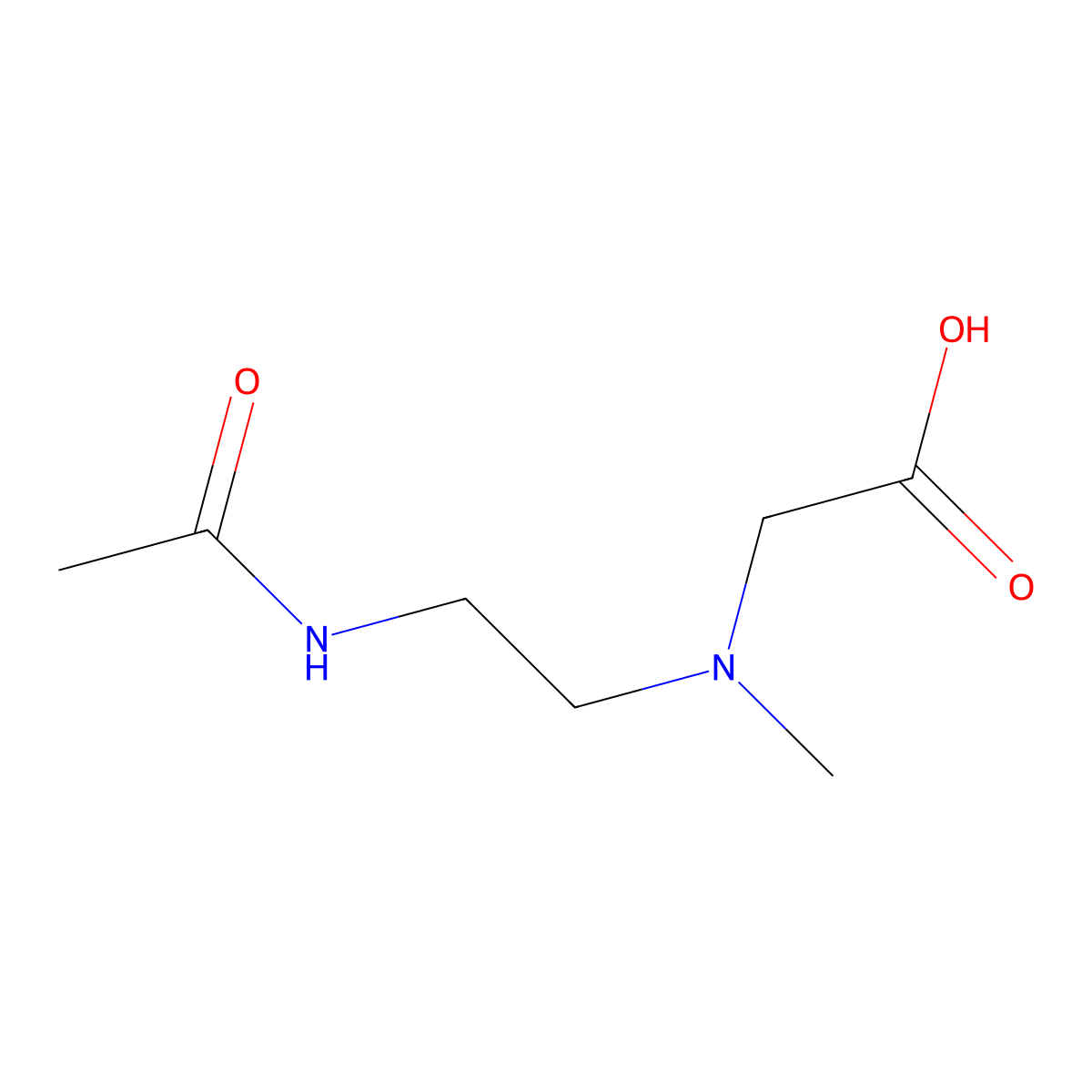 2-[(2-Acetamidoethyl)(methyl)amino]acetic acid molecular structure, CAS 1156981-92-8