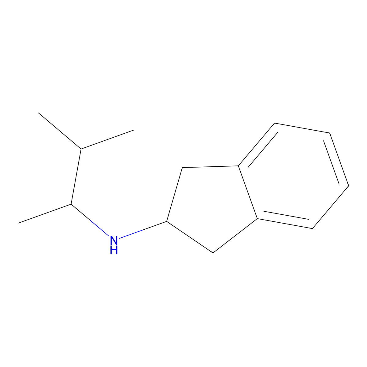 N-(3-methylbutan-2-yl)-2,3-dihydro-1H-inden-2-amine molecular structure, CAS 1156989-16-0
