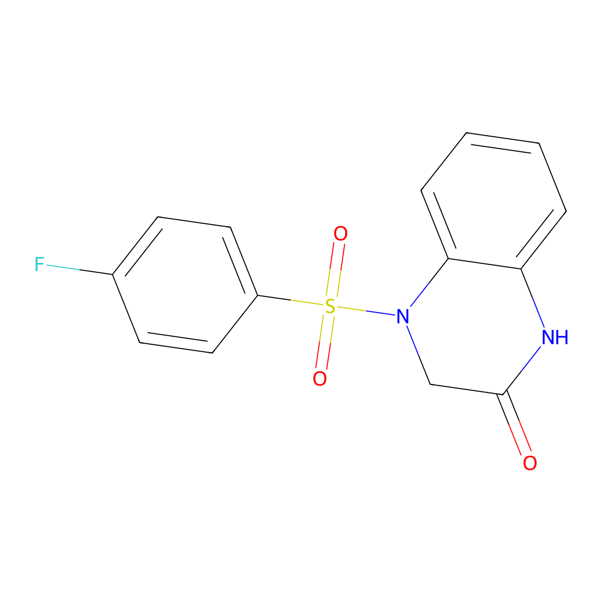 4-(4-Fluorophenyl)sulfonyl-1,3-dihydroquinoxalin-2-one molecular structure, CAS 115699-70-2