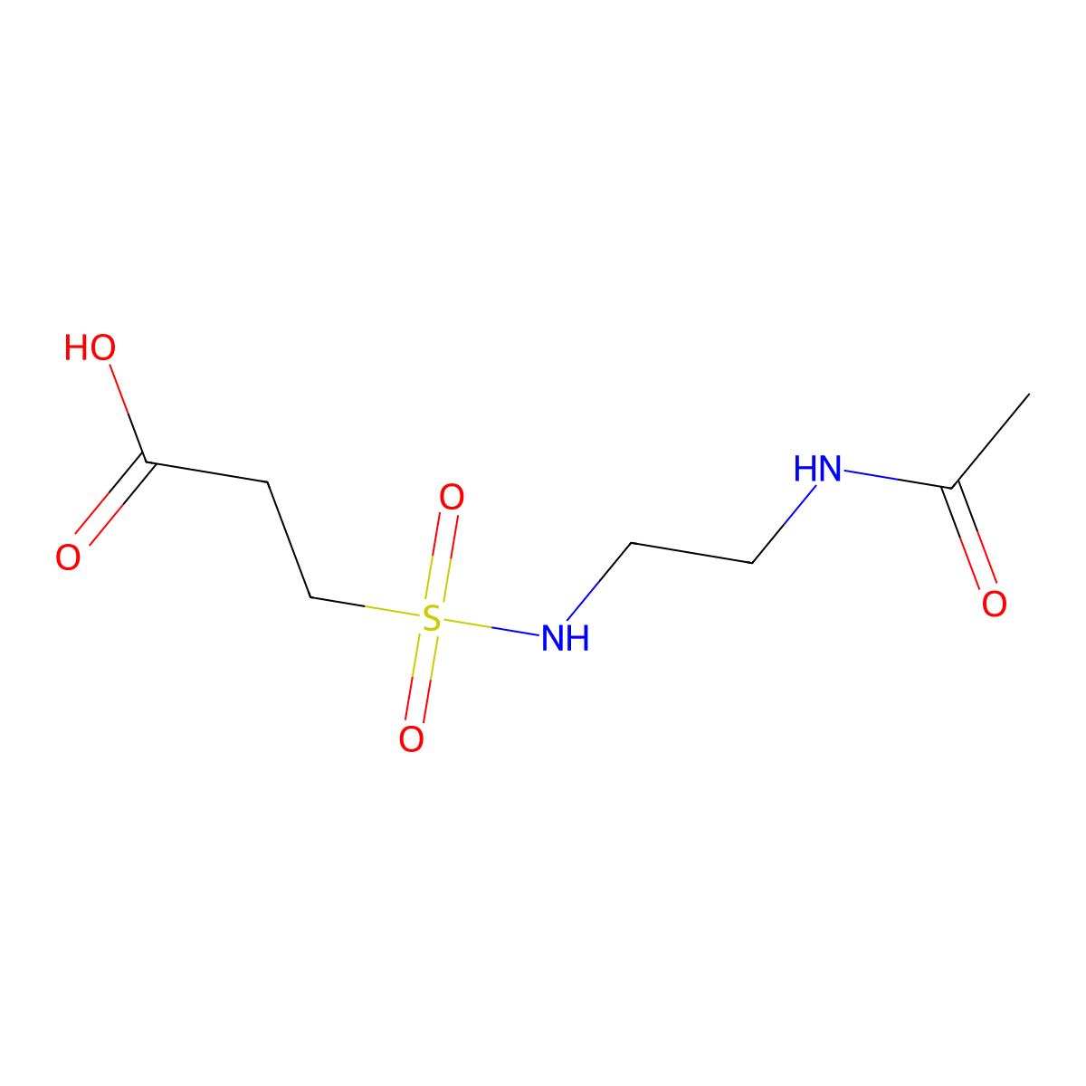 3-[(2-Acetamidoethyl)sulfamoyl]propanoic acid molecular structure, CAS 1156996-99-4