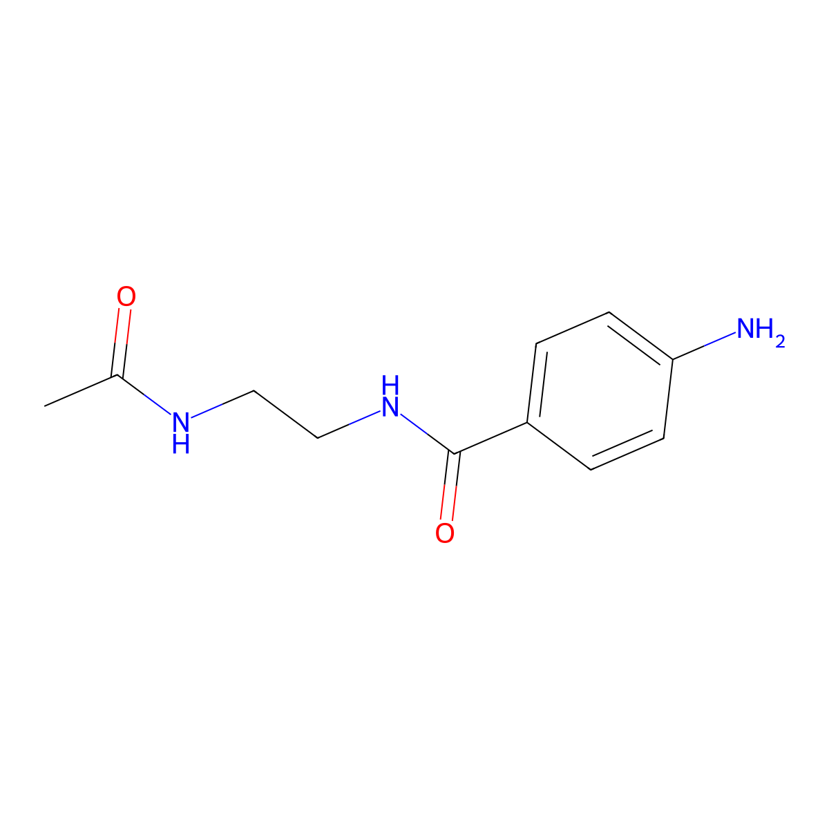 N-{2-[(4-aminophenyl)formamido]ethyl}acetamide molecular structure, CAS 1156997-84-0