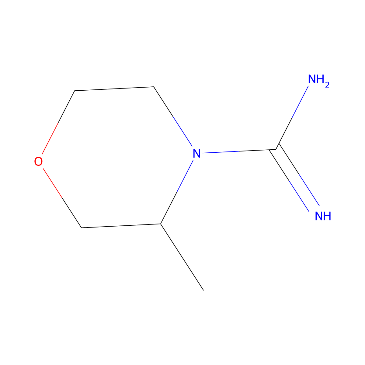 3-Methylmorpholine-4-carboximidamide molecular structure, CAS 1156999-01-7