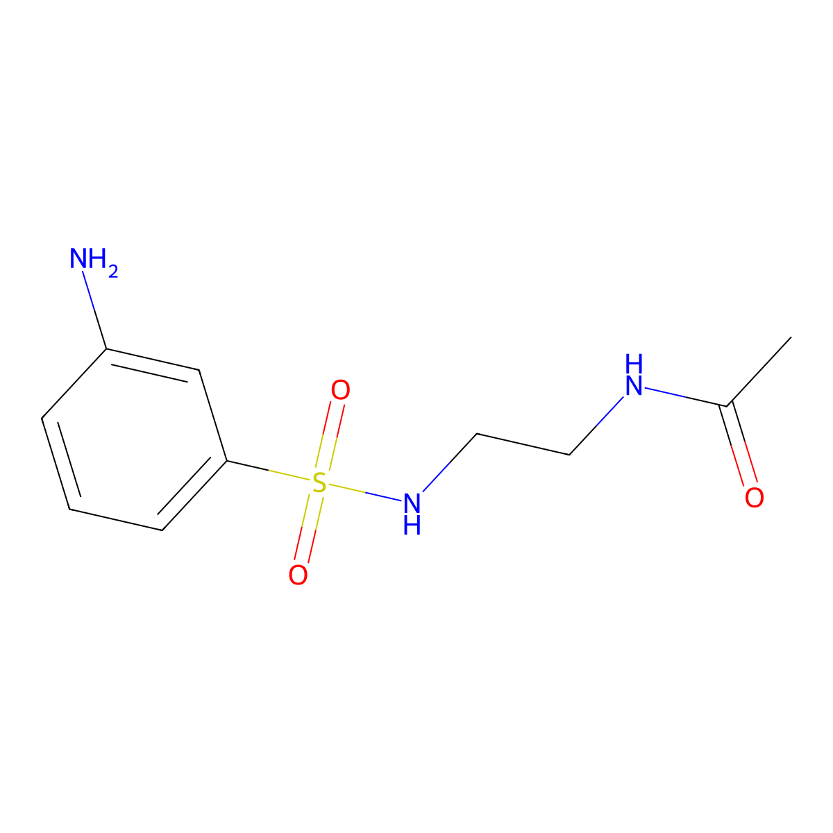 N-[2-(3-aminobenzenesulfonamido)ethyl]acetamide molecular structure, CAS 1157001-49-4