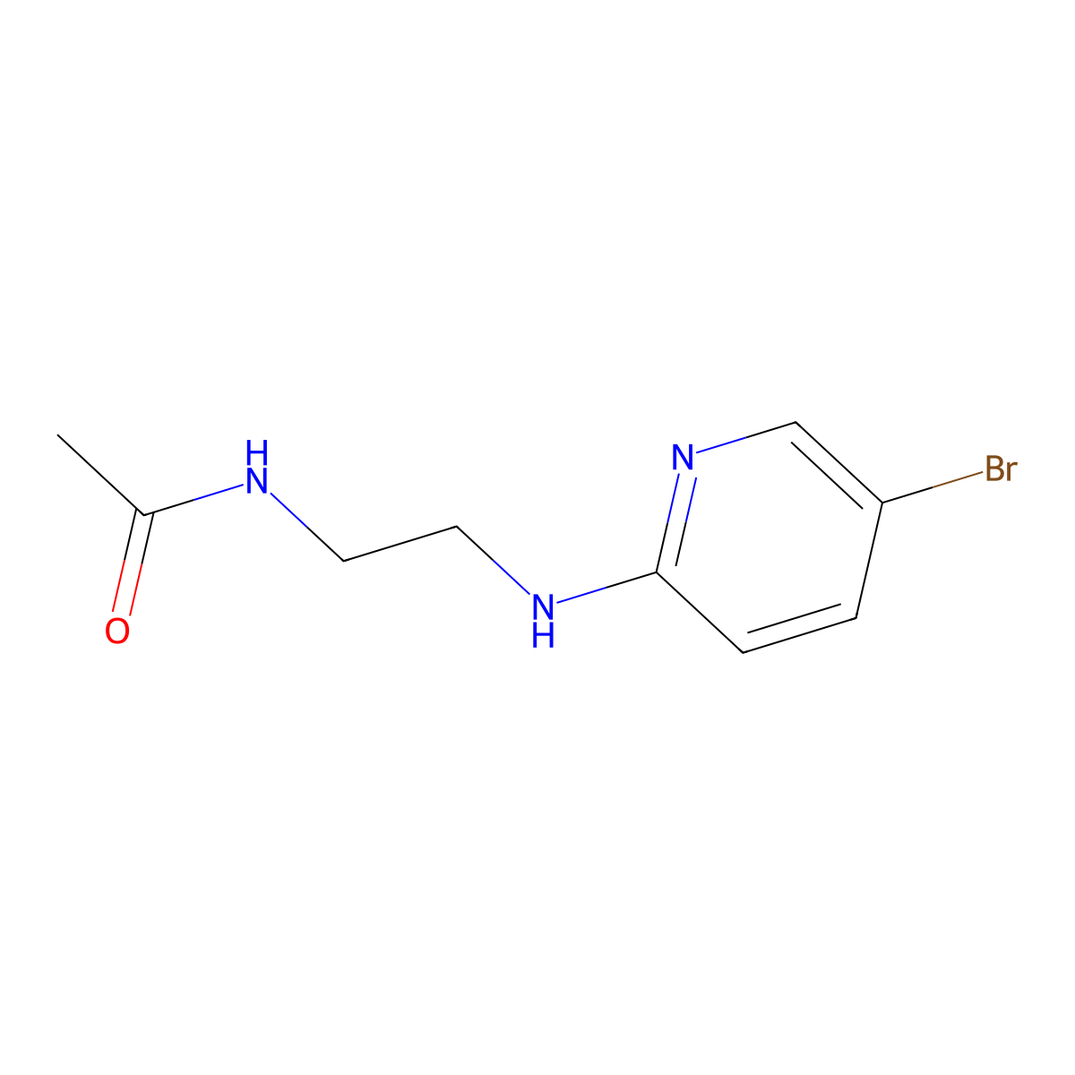 N-{2-[(5-bromopyridin-2-yl)amino]ethyl}acetamide molecular structure, CAS 1157002-06-6