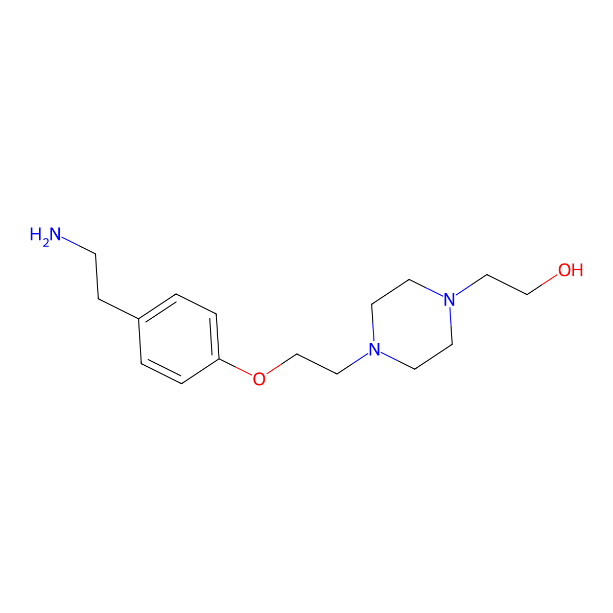 2-(4-{2-[4-(2-Aminoethyl)phenoxy]ethyl}piperazin-1-yl)ethan-1-ol molecular structure, CAS 1157004-09-5